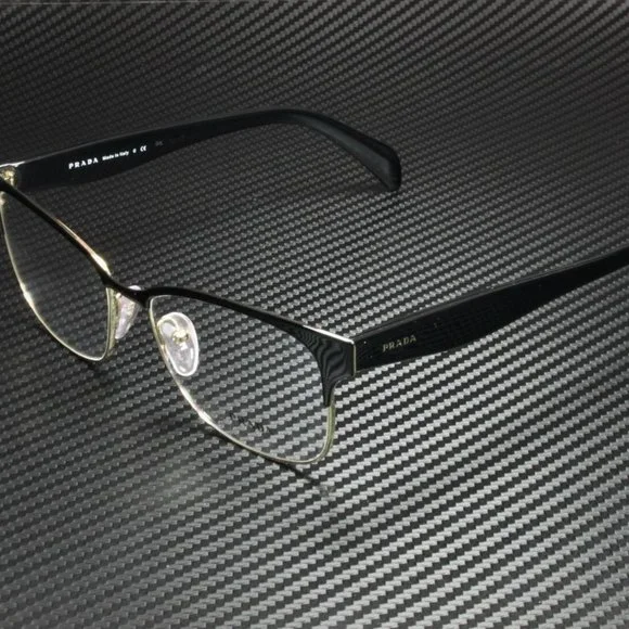 Prada Women's Black and Pale Gold Eyeglasses! - Picture 1 of 4